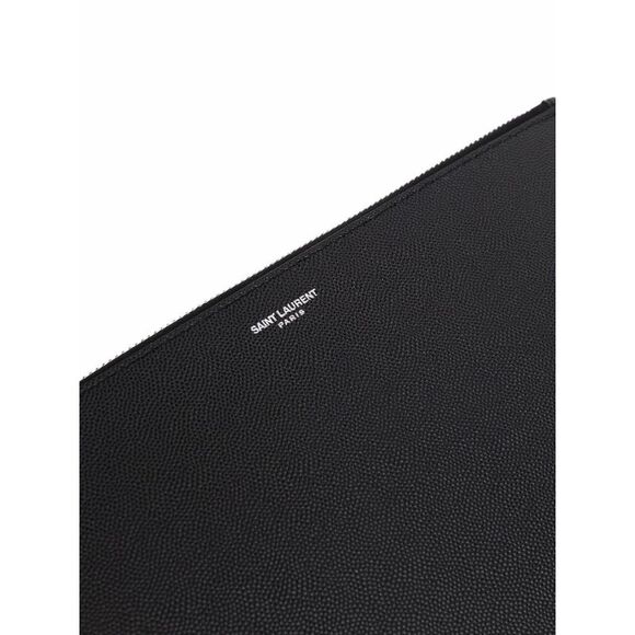 Saint Laurent Men Saint Laurent Paris Leather Pouch - Picture 3 of 5